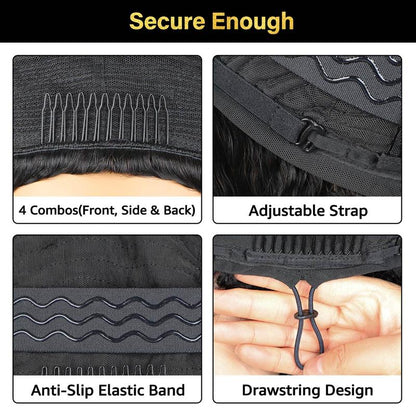 Sale Happening Now:72%OFF Afro Curly Wear  Half Wig 180% 250% Density Upgrade With Drawstring Cap Invisible Hairline Human Hair Wigs Beginner Friendly