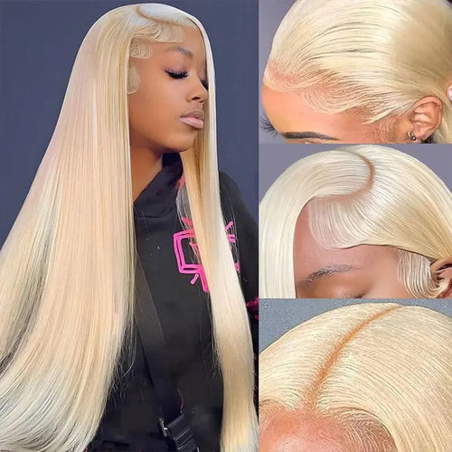 🌟QIAWI 613 Blonde 13x6 Lace Front Wig – 200% Density , Pre-Plucked , Bleached Knots , Silky Straight